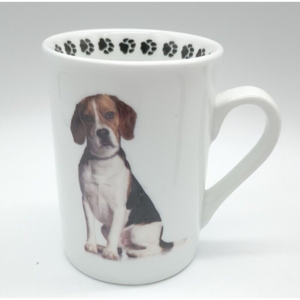 Pets Beagle Mug Paw prints Tri Color Dog